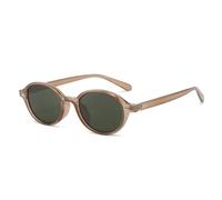 CHCWR Lunettes de soleil rétro ovales à rivets pour homme Vert foncé, Thé vert foncé, Taille unique