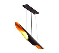 CHCWR Lustre, Pendentif, décoration de Maison Lustre, Tube de Bambou de Restaurant à tête Simple, Lustre d'art en Aluminium LED, lumière Blanche, 80 cm