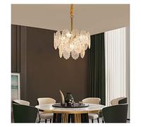 CHCWR Lustres LED de Luxe allumant Le Lustre de Plafond de Salon Lampe Suspendue pour la Salle à Manger Cuisine lumière en Cristal Chambre déco Lustre LED Moderne (Couleur: 9 lumières) (5 lumières)