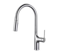 CHCWR Mélangeur Rotatif à Plaque en céramique monotrou monté sur Pont en Laiton Noir, Robinet extractible d'eau Froide et Chaude, Robinet d'évier de Cuisine (Noir Or Rose)