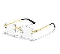 CHCWR Nouveau 2025 Gradient Lens Metal Sunglasses Men Femmes Femmes Small Small Lunes pour Hommes sans Fram