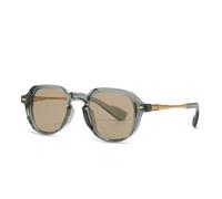 CHCWR Nouveau 2025 Lunettes de Soleil circulaires pour Femmes Street Photos décoratives Lunes décortiquées Men de Soleil en métal pour Hommes