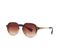 CHCWR Nouveau 2025 Lunettes de Soleil circulaires pour Femmes Street Photos décoratives Lunes décortiquées Men de Soleil en métal pour Hommes