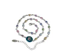 CHCWR Nouveau 2025 pour l'arrivée tendance résine colorée 925 Collier de chaînes féminines en argent sterling