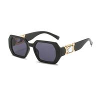 CHCWR Nouvelle Lunettes de Soleil de Luxe 2025 Femmes Verres de Soleil Diamant surdimensionnés pour Le Rectangle des Lunettes de Soleil à Rayures Vintage Femelles UV400