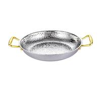 CHCWR Paella Paella Spanish, SEAPAELALA Pot Hand Halered Non Stick Paella Cook ustendies, poêle avec deux poignées pour la maison ou les restaurants/argent / 32 cm