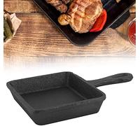 CHCWR Panke poêle omelette mini-friture panoramique antiadhésive, fonte rectangle poêle à œuf de crêpe poêle omelette cuisine ustensine de cuisine noire poêle pot vision