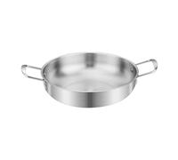 CHCWR Parel non cadavre Parel Paella Pafureux Parel en acier inoxydable antiadhésif Paella, poignée élargie sans glissement de fond, pour le camping Gatheoven et induction en toute sécurité / 20 cm