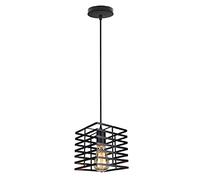 CHCWR Pendentif éclairage de Plafond Industriel Clair Lustre Noir Lustre créatif geométrique de Fer à clairs léger îlot de Cuisine, Chambre ou entrée Aspire à