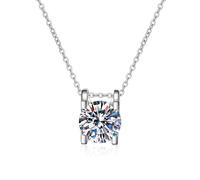 CHCWR Pendre Moissanite pour les femmes 100% s Collier de diamant de mariage bijoux de chaîne blanche