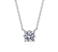 CHCWR Pendre Moissanite pour les femmes 100% s Collier de diamant de mariage bijoux de chaîne blanche