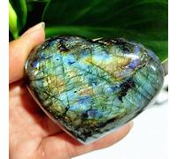CHCWR Pierre bleue naturelle en cristal cœur palmier puissante énergie jeu méditation décoration maison AA11 167 g