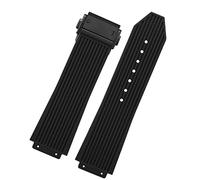 CHCWR Pour Big Bang Black Blue Blanc White Silicone Rubber Sprap With Men Butterfly Budle Watchband Accessoires 26 * 19 mm