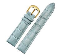 CHCWR Pour Brand Watch Bracelet Woman Watchbands Bands de montre en cuir authentique 10 12 14 16 18 20 Bands de montre multicolore 22 mm (couleur: argent rouge vif, taille: 16 mm)