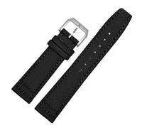 CHCWR Pour IWC Pilot Spitfire Timezone Topgu Course Ceinture Noir Vert Courtures de Bracelet 20mm 21mm 22mm Bande de Montre en Tissu en Toile de Nylon (Color : Pliage Vert, Size : 21mm), Noir, fermoir