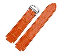 CHCWR Pour les bracelets Couleur de qualité authentique bande de surveillance en cuir déploiement Boucle de boucle bracelet en cuir (Couleur: Preto, taille: 22x14mmrosegoldclasp)