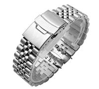 CHCWR Pour n ° 5 SKX009 SKX007 SKX175 SKX173 STRAPE D'ACIER SOLEIL SOLEIL 20 mm 22 mm Homme Watchband Accessoires Bracelet Belt (Couleur: Trois perles, taille: 20 mm)