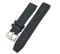 CHCWR Pour Submariner Hulk GMT Milgauss Yacht Master Deepsea Rubber Watchband 19 mm 20 mm 21 mm 22 mm Slicon (couleur: orange, taille: 20 mm boucle dorée)