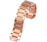 CHCWR Pour Yubo Watch Strap Big Bang Classic Fusion Men Men Femmes Bracelet de montre de montre en acier inoxydable solide 21-13 mm (couleur: or rose, taille: 23-17 mm)