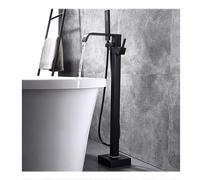 CHCWR Remplissage de Baignoire à Plancher Gris Moderne avec Douche à Main en Laiton Simple Robinet Baignoire Autonome pour Conception de la Salle de Bain en Cascade