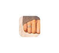 CHCWR Ring de la tendance glissable à la mode mince des anneaux croisés pour les femmes simples bandes de mariage Bandes d'éternité promesse pour sa bague de fiançailles à moitié de l'éternité en