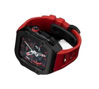 CHCWR RM Style en acier inoxydable Watch Band Silicone Band ， pour Ultra 8 7 6 5 4 SE Série ， Sport Rubberfly Buckle Refit Mod Kit ， pour 49 mm 45 mm 44 mm Series