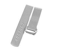 CHCWR Sangle d'accessoires de montre à chaîne pour Omega 007 Seamaster Diver 300 Watch Band Remplacer 20 mm 22 mm Milanais Bracelet en acier inoxydable (couleur: argent, taille: 22 mm)