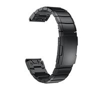 CHCWR Sangle de bande de surveillance en métal pour Fenix 7 7s 7x 5x 5 6x 6Pro 3HR EasyFit Rabote rapide Bande en acier inoxydable Fenix7 Bracelet de poignet (couleur: Preto, taille: 22 mm Fenix