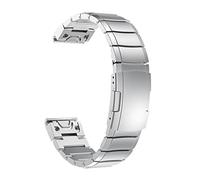CHCWR Sangle de bande de surveillance en métal pour Fenix 7 7s 7x 5x 5 6x 6Pro 3HR EasyFit Rabote rapide Bande en acier inoxydable Fenix7 Bracelet de poignet (couleur: Preto, taille: 22 mm Fenix