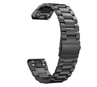 CHCWR Sangle de bande de surveillance en métal pour Fenix 7 7s 7x 5x 5 6x 6Pro 3HR EasyFit Rabote rapide Bande en acier inoxydable Fenix7 Bracelet de poignet (couleur: Preto, taille: 22 mm Fenix