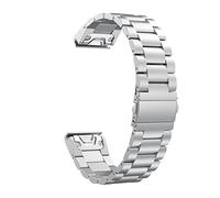 CHCWR Sangle de bande de surveillance en métal pour Fenix 7 7s 7x 5x 5 6x 6Pro 3HR EasyFit Rabote rapide Bande en acier inoxydable Fenix7 Bracelet de poignet (couleur: Preto, taille: 22 mm Fenix