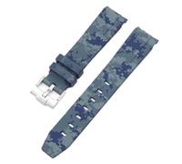 CHCWR Sangle de camouflage pour Omega pour Swatch Moonswatch End Ext End Silicone Rubber Bracelet Men Femme Sport Watch Band Accessoires 20 mm