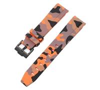 CHCWR Sangle de camouflage pour Omega pour Swatch Moonswatch End Ext End Silicone Rubber Bracelet Men Femme Sport Watch Band Accessoires 20 mm