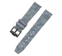 CHCWR Sangle de camouflage pour Omega pour Swatch Moonswatch End Ext End Silicone Rubber Bracelet Men Femme Sport Watch Band Accessoires 20 mm