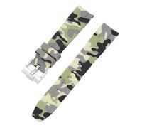 CHCWR Sangle de camouflage pour Omega pour Swatch Moonswatch End Ext End Silicone Rubber Bracelet Men Femme Sport Watch Band Accessoires 20 mm