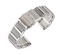 CHCWR Sangle de montre, bandes de montre en acier inoxydable 20/22 / 24 mm Silver/Black/Gol Pliage Ferm Watch Stracles de montre + 2 barres de printemps Bracelet