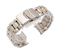 CHCWR Sangle de montre, déploiement de boucle en acier inoxydable Bande de montre masculine 18 mm 20 mm 22 mm Bracelet incurvé