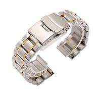 CHCWR Sangle de montre, déploiement de boucle en acier inoxydable Bande de montre masculine 18 mm 20 mm 22 mm Bracelet incurvé