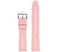 CHCWR Sangle d'extrémité incurvée , pour Omega XS Watch Joint MOONSWATCH 20 mm Men Femmes Rubber Silicone Release rapide Band pour Seamaster 300 Watch Bands