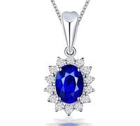 CHCWR Sapphire Diamond Pendant Wedding Pendentid Pendants Collier pour femmes bijoux