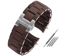 CHCWR Silicone Rubber Watch Bandle pour AR5890 AR5889 AR5858 AR5920 AR5868 AR8023 MAN 23 mm Femme 20 mm en acier en caoutchouc Bracelet de bande de montre en caoutchouc
