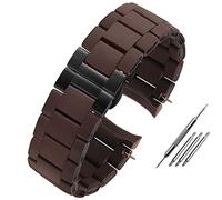CHCWR Silicone Rubber Watch Bandle pour AR5890 AR5889 AR5858 AR5920 AR5868 AR8023 MAN 23 mm Femme 20 mm en acier en caoutchouc Bracelet de bande de montre en caoutchouc