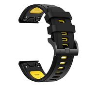 CHCWR Silicone Watch Band pour Fenix 7 7X 7S 6 6PRO 5 5PLUS FORERUNNER 935 945 INSTINCT S60 STRAP BRACELET 22 mm à version rapide (couleur: rouge noir, taille: 22 mm Fenix 5 5Plus)