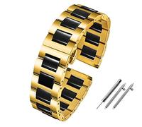 CHCWR Smart Watchband Bracelet en céramique 22 mm 22 mm pour le bracelet de remplacement Gear S2 S3 S4 pour Watch2 Pro GT2 Magic Bands (Couleur: rouge noir, taille: 18 mm)