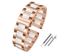 CHCWR Smart Watchband Bracelet en céramique de 20 mm 22 mm pour le bracelet de remplacement Gear S2 S3 S4 pour Watch2 Pro GT2 Magic Bands (couleur: gris noir, taille: 18 mm)