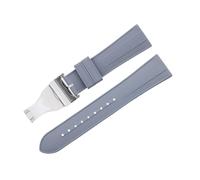 CHCWR Soft FluororBber Watch Band pour Tudor Strap M79360.M79363 Boucle de pliage en acier inoxydable Black Black 1958 GMT 41 mm PELAGOS 22 mm Extrémité plate