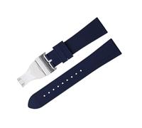CHCWR Soft FluororBber Watch Band pour Tudor Strap M79360.M79363 Boucle de pliage en acier inoxydable Black Black 1958 GMT 41 mm PELAGOS 22 mm Extrémité plate