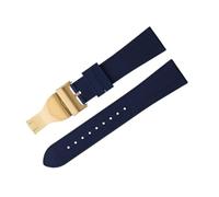 CHCWR Soft FluororBber Watch Band pour Tudor Strap M79360.M79363 Boucle de pliage en acier inoxydable Black Black 1958 GMT 41 mm PELAGOS 22 mm Extrémité plate