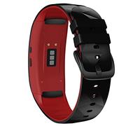 CHCWR STACTES SMART WORD POUR GEAR FIT 2 STRAP SILICONE Fitness Watch Band Gear Fit2 Pro SM-R360 Bracelet de montre Bracelet (Couleur: Black rouge)