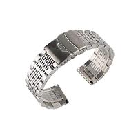 CHCWR STRAP STRAP INOXEUX ACIER 22 mm Black/Silver Soild Watch Band For Men Watche Metal Stracles Remplacement de l'horloge Bracelet Band de montre